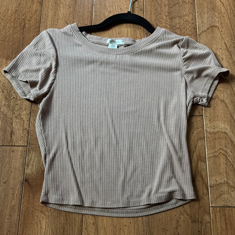 Bozzolo Tan Short Sleeve Top